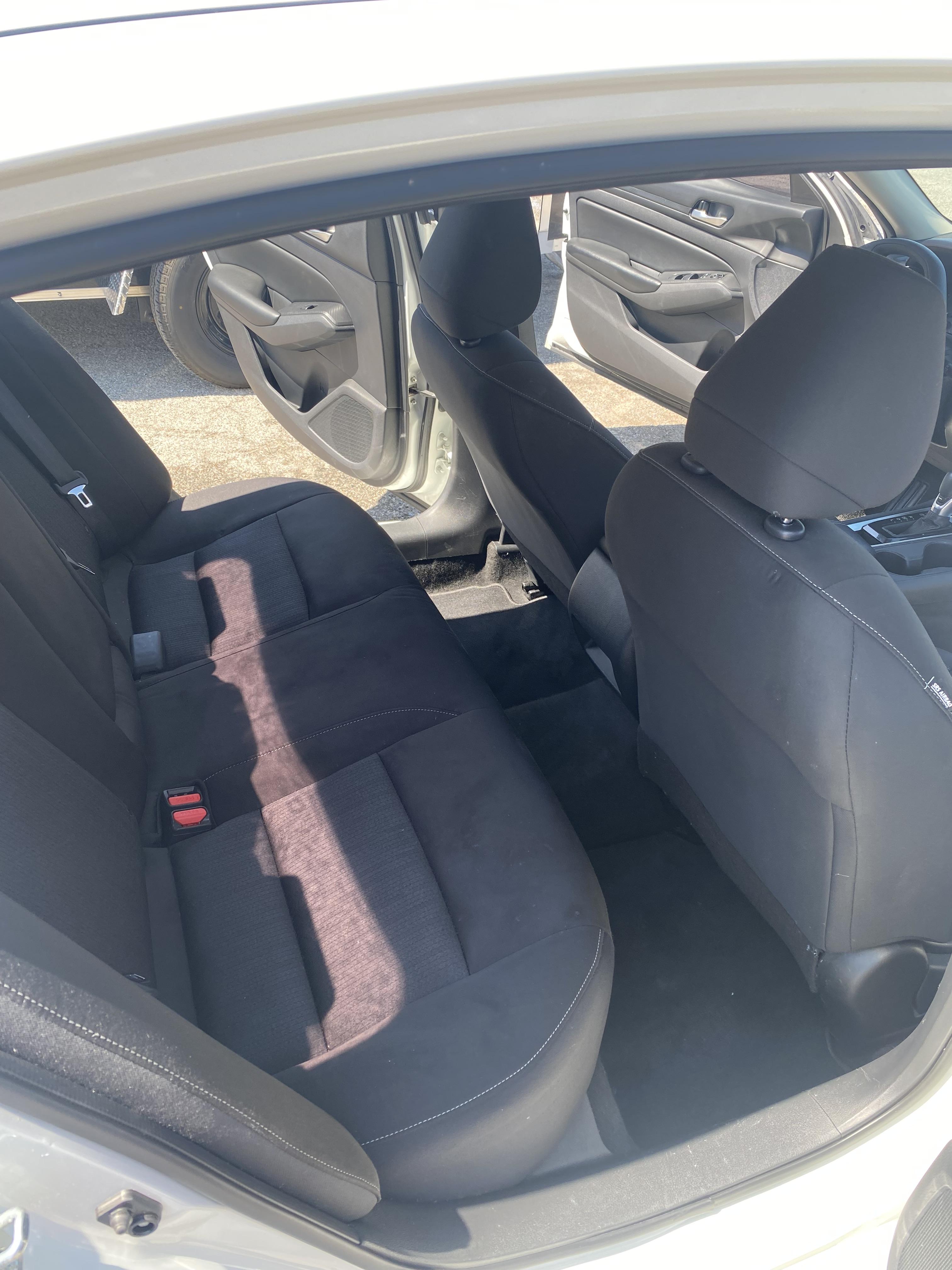Nissan Altima rear seat, freshly detailed