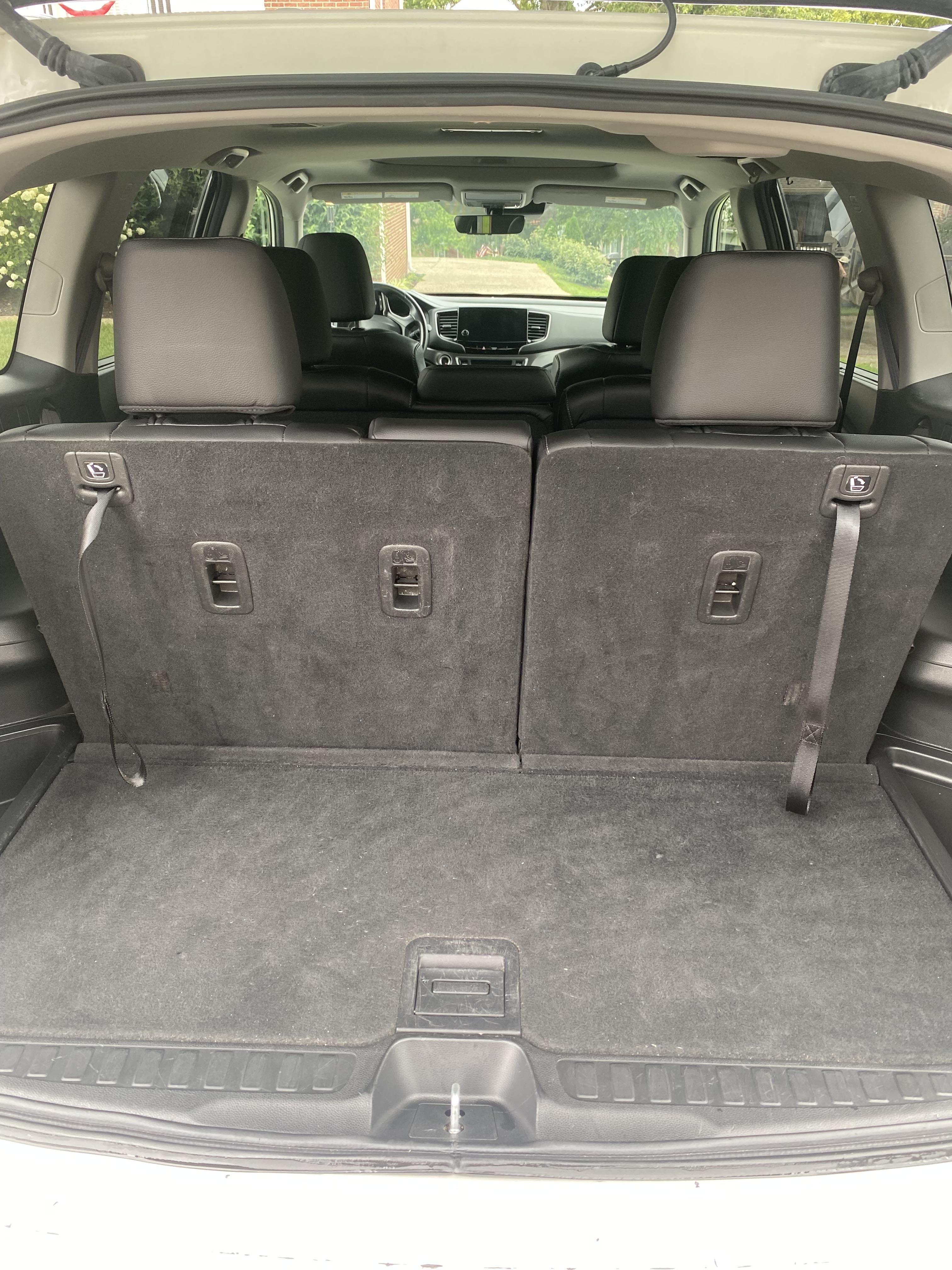 Honda Pilot cargo area, freshly detailed